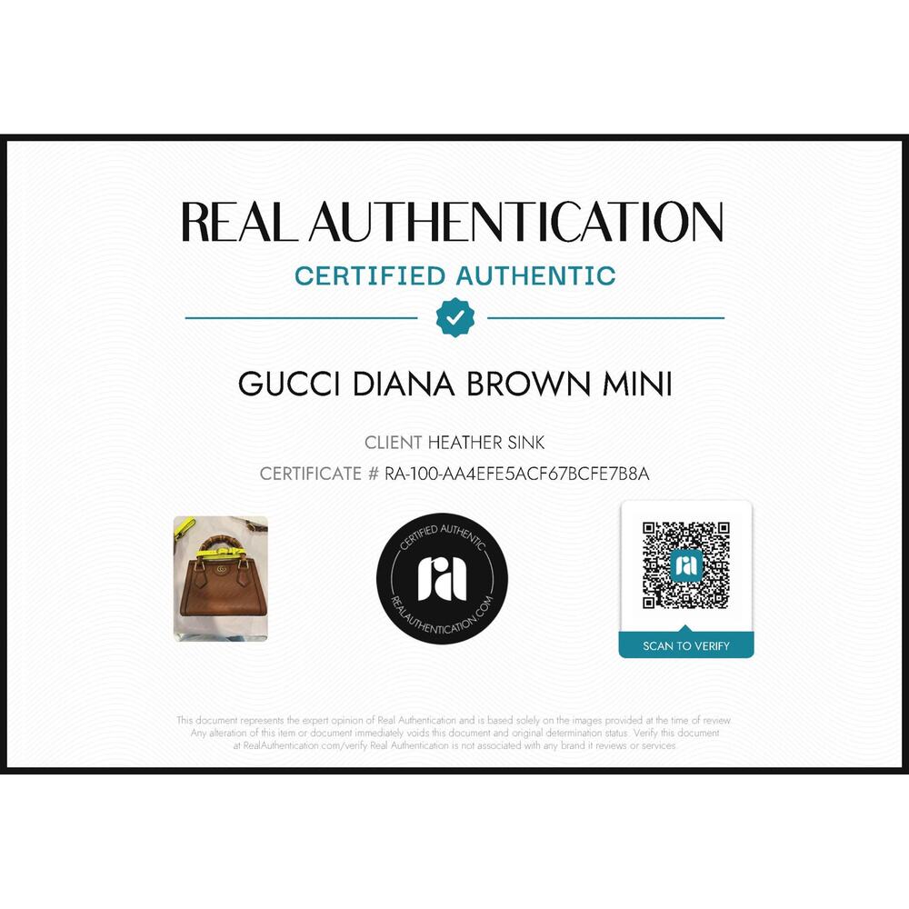 Gucci Diana Bamboo Handle Small Leather Crossbody Tote Bag Brown Small Mini - Picture 3 of 16